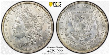 1888-O $1 VAM 1A Clashed E MS61