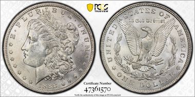 1888-O $1 VAM 1A Clashed E MS61