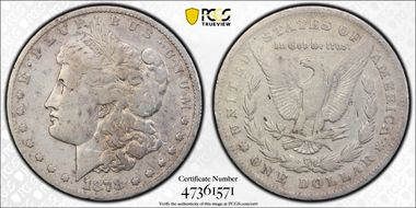 1878 7/8TF $1 VAM 44, Tripled Blossoms N1