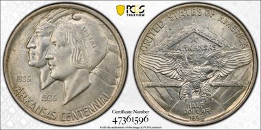 1938 50C Arkansas MS66+