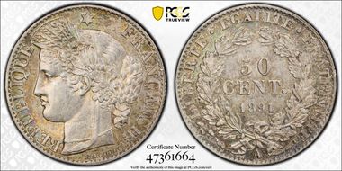 1894-A 50C Gad-419a F-189 MS63