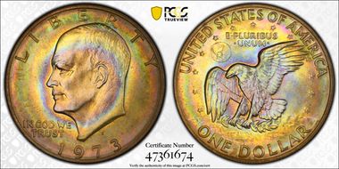 1973-S $1 Silver MS66