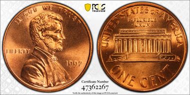 1992 1C MS69RD