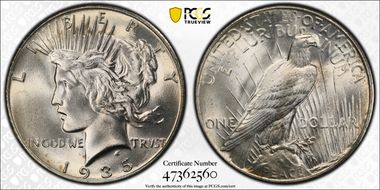 1935 $1 MS65