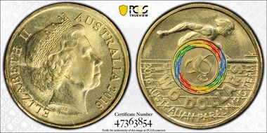 2016 $2 Paralympics Colorized MS67