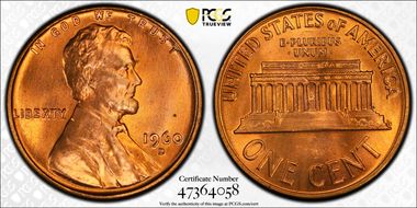 1960-D 1C Small Date MS67RD