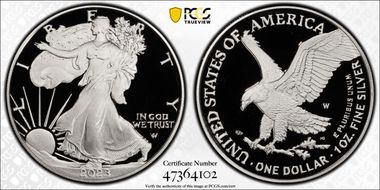 2023-W $1 Silver Eagle PR70DCAM