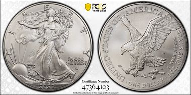 2023-W $1 Burnished Silver Eagle SP70