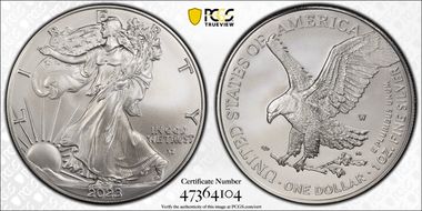 2023-W $1 Burnished Silver Eagle SP69