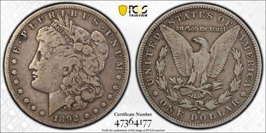 1892-S $1 F12