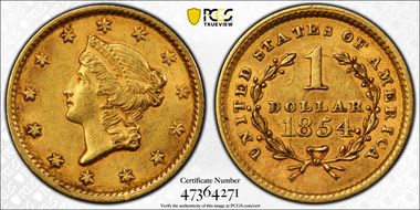 1854 G$1 Type 1 N1