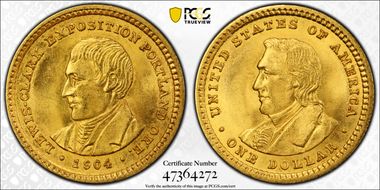 1904 G$1 Lewis and Clark MS62