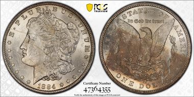 1884-CC $1 MS62