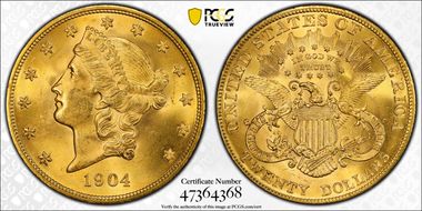 1904 $20 MS64