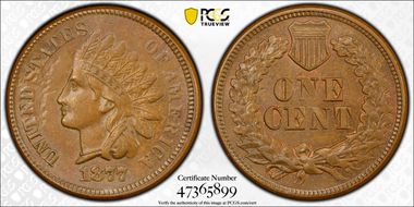 1877 1C AU58BN
