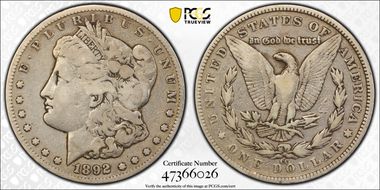 1892-CC $1 VG8