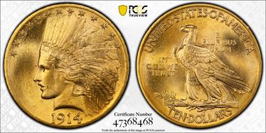 1914 $10 MS65