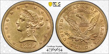 1899 $10 AU55