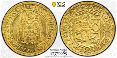 1925 Dukat KM-8  Au MS63