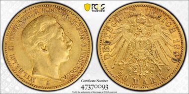 1890-A 20 Mk J-252 AU50