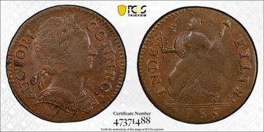 1785 CT 1/2P Bust Right, Miller 6.4-I MS62BN