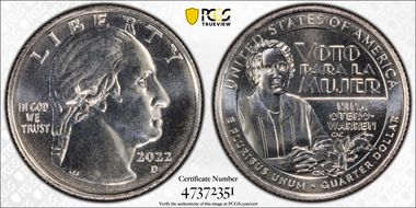 2022-D 25C Nina Otero-Warren MS67