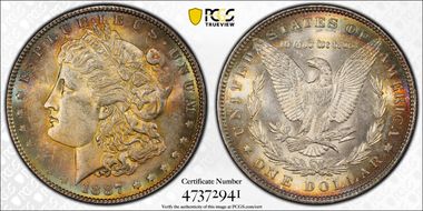 1887/6 $1 VAM 2, 7/6 MS64