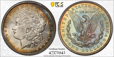 1887/6 $1 VAM 2, 7/6 MS64