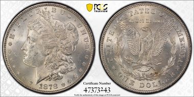 1878 7TF $1 Reverse of 1878 MS63