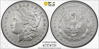 2023 $1 Morgan Dollar First Strike MS70