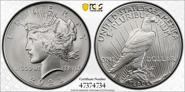 2023 $1 Peace Dollar First Strike MS70
