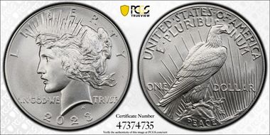 2023 $1 Peace Dollar First Strike MS70