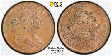 1803 1C S-250, Sm Date, Sm Frac MS64BN