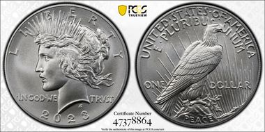 2023 $1 Peace Dollar MS70