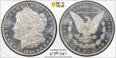 1885-O $1 MS62DMPL