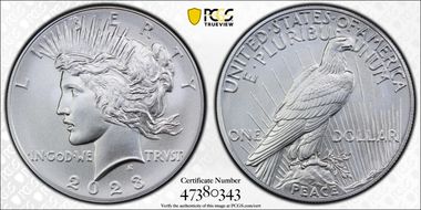 2023 $1 Peace Dollar First Strike MS70