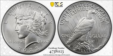 2023 $1 Peace Dollar MS70
