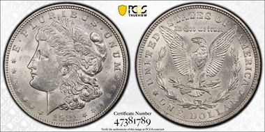 1921 $1 Morgan AU58
