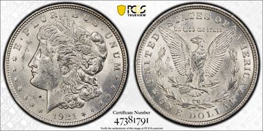 1921 $1 Morgan MS60