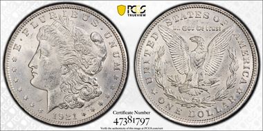 1921 $1 Morgan MS61