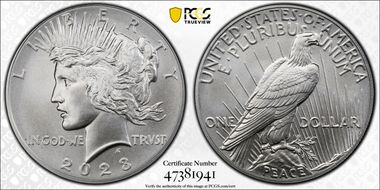 2023 $1 Peace Dollar First Strike MS70