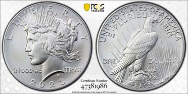 2023 $1 Peace Dollar First Strike MS69