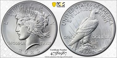 2023 $1 Peace Dollar First Strike MS70