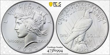 2023 $1 Peace Dollar MS70