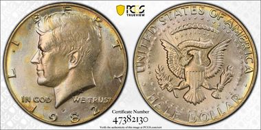 1982-P 50C No "FG" FS-901 MS65