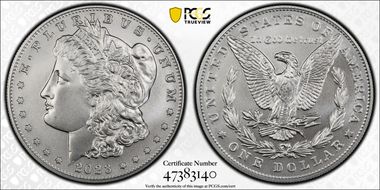 2023 $1 Morgan Dollar First Strike MS70