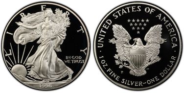 1996-P $1 Silver Eagle PR69DCAM