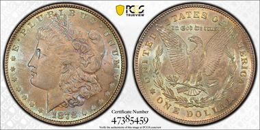 1878 7TF $1 Reverse of 1878 MS63