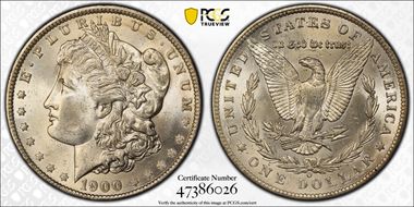 1900-O $1 VAM 15, Doubled Stars MS63