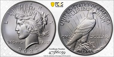2023 $1 Peace Dollar MS70